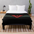Cozy plush blanket featuring the iconic Arstotzka flag from the video game Papers, Please