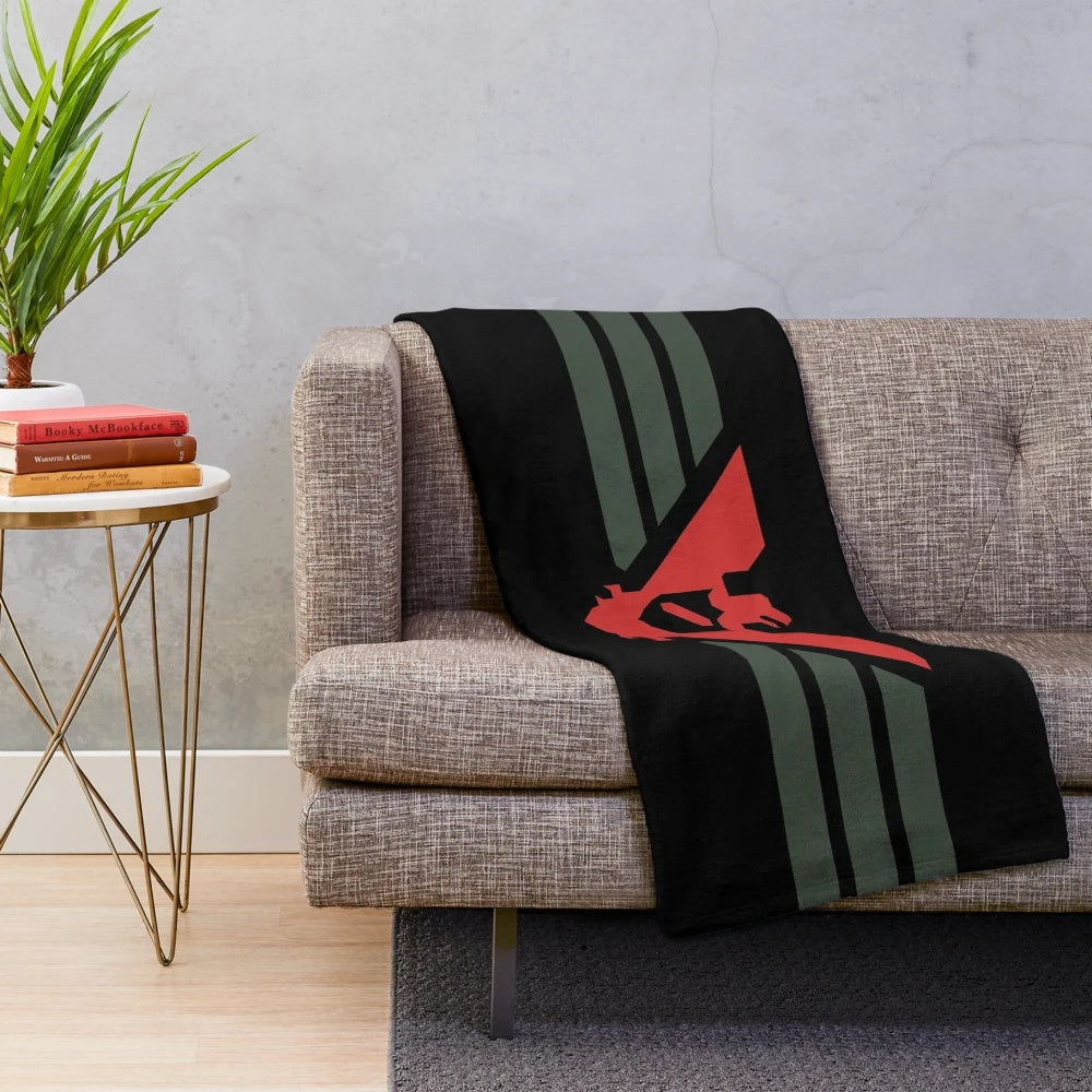 Cozy plush blanket featuring the iconic Arstotzka flag from the video game Papers, Please