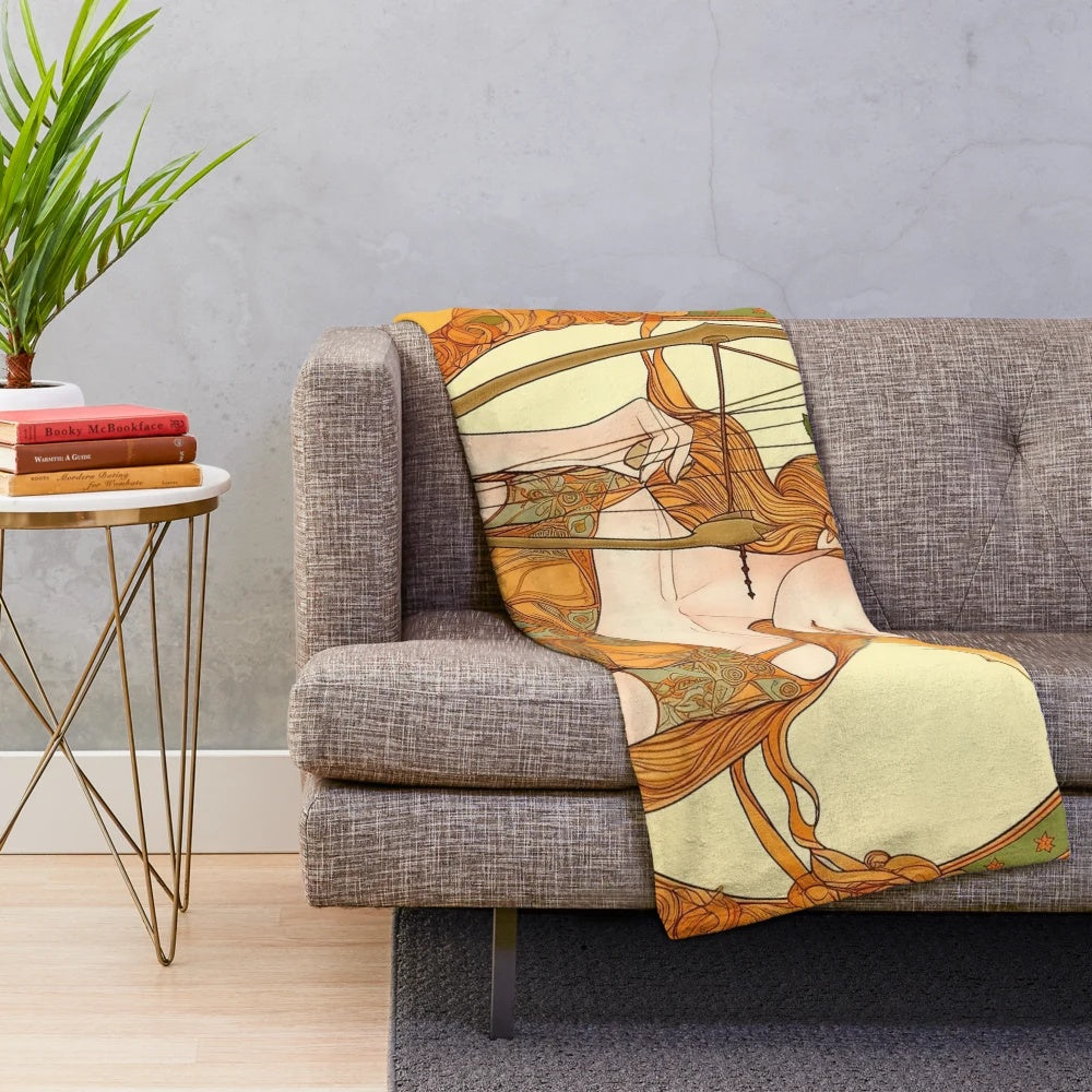 Artemis Greek Goddess Themed Plush Blanket