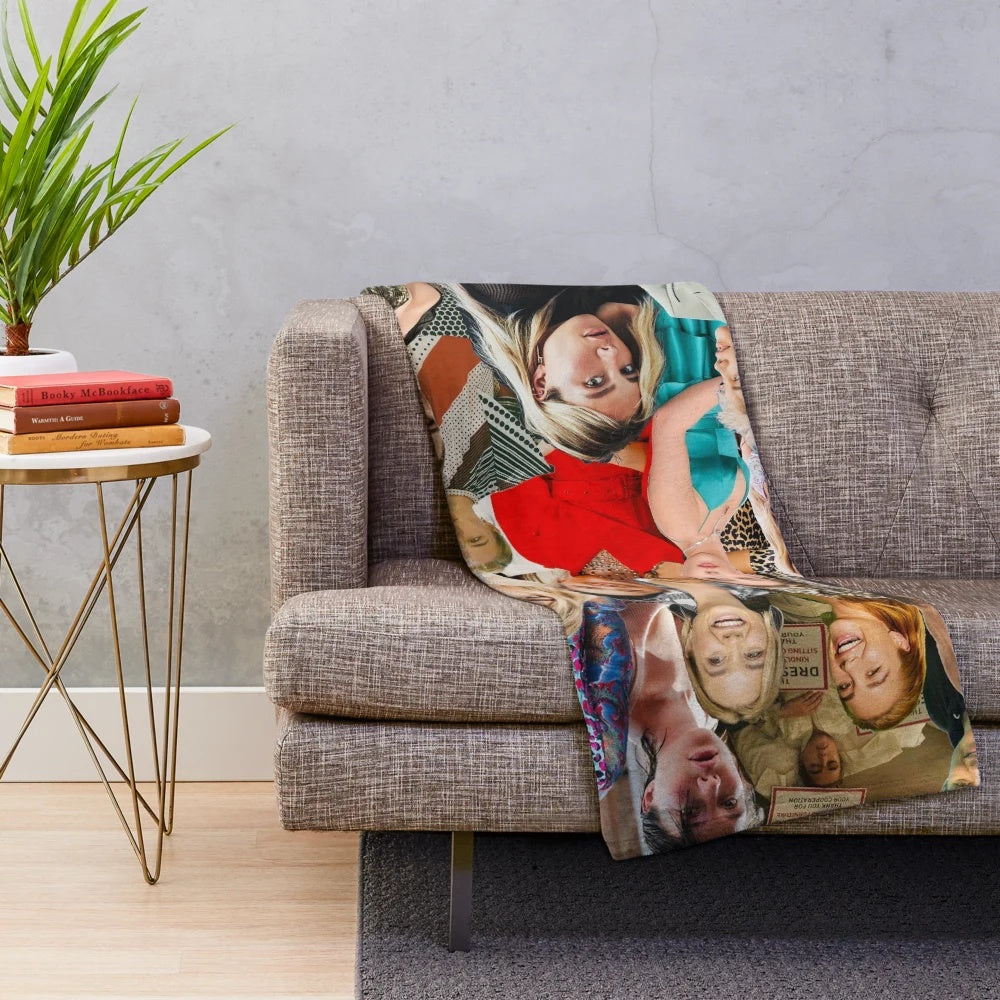 Florence Pugh Collage Plush Blanket