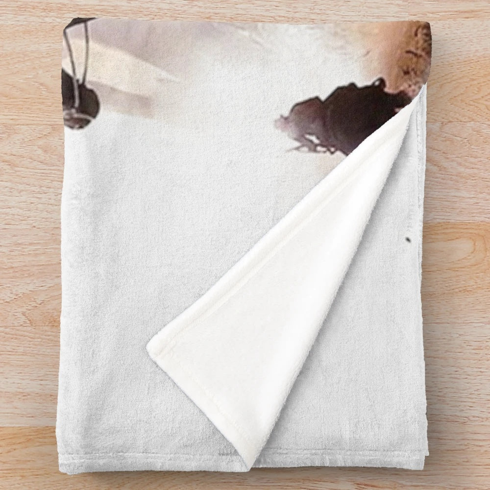 Plush blanket featuring artwork of the outlaw Arthur Morgan from the Red Dead Redemption video game series