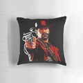 High-quality pillow featuring the likeness of Arthur Morgan, the protagonist from the acclaimed video game Red Dead Redemption 2.