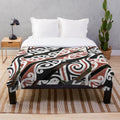 Maori Pride Plush Blanket featuring indigenous cultural design