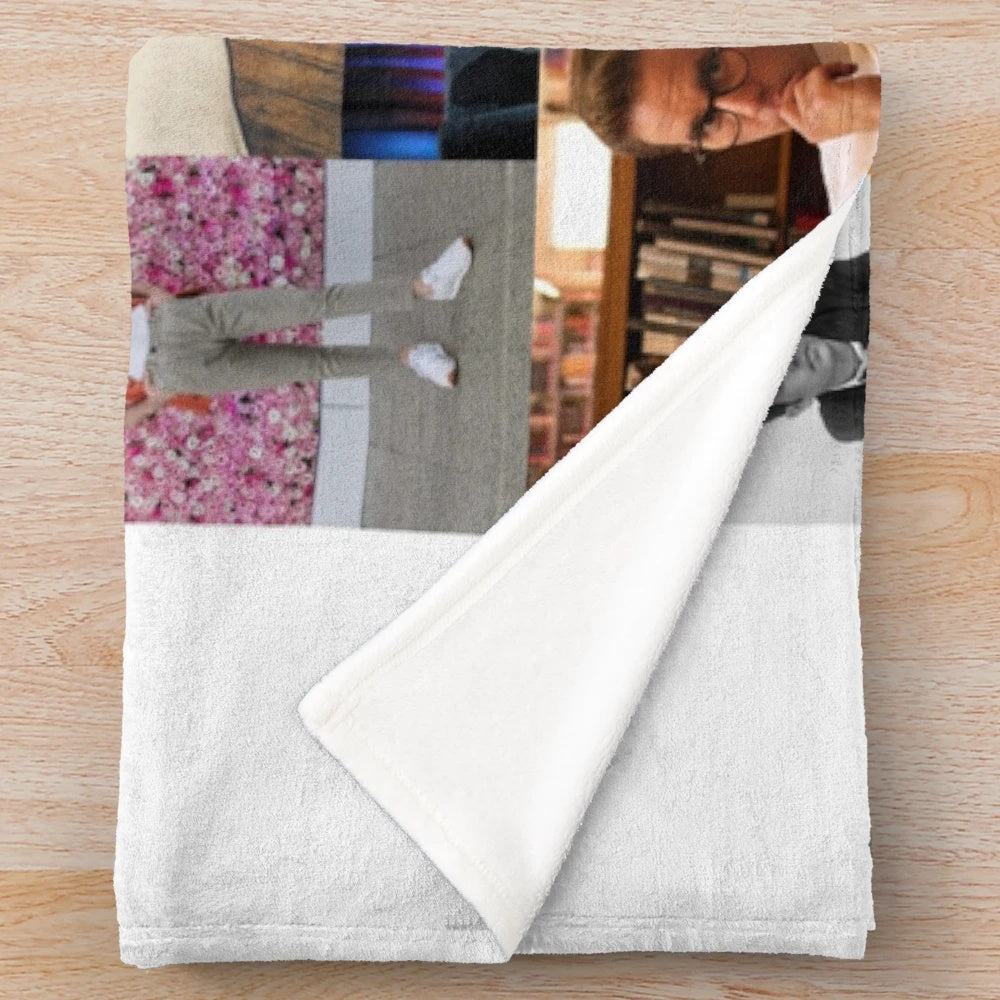 Ben Platt inspired plush blanket with collage design