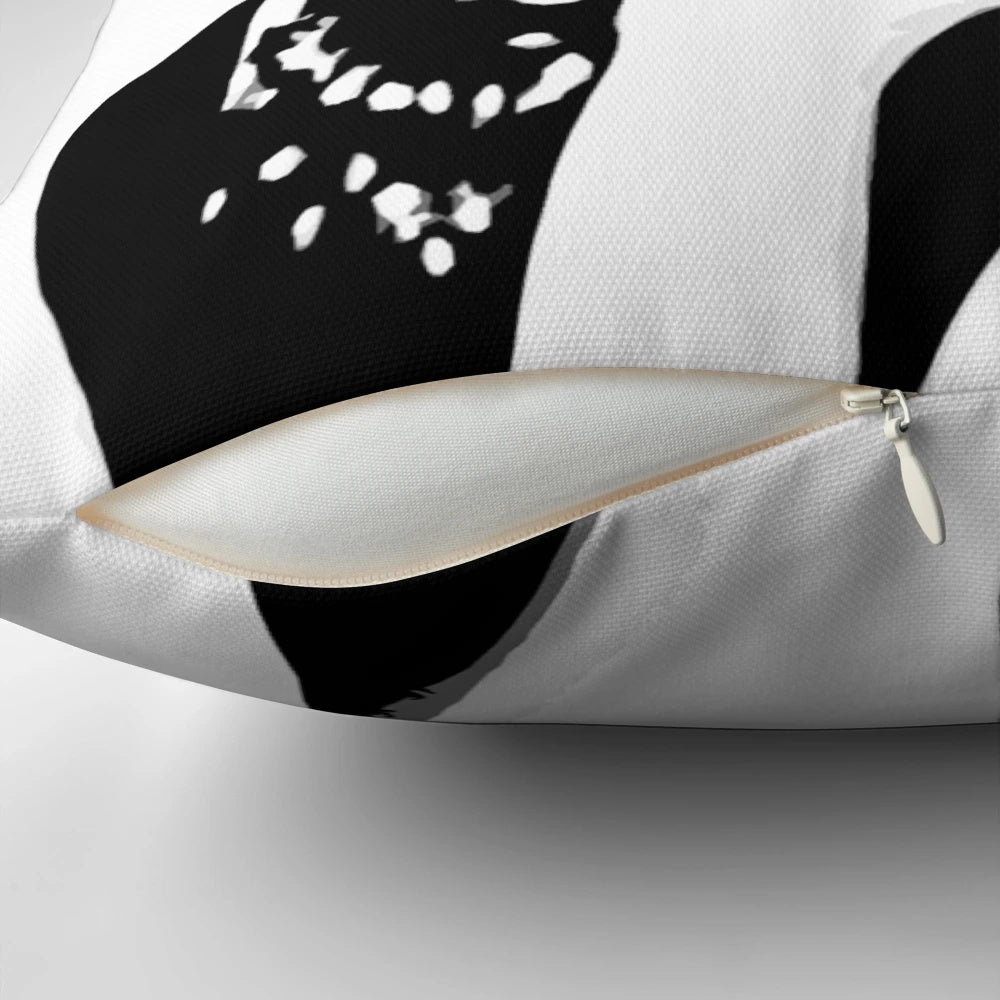 Audrey Hepburn black and white portrait art pillow