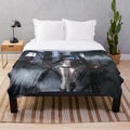 Artistic Black Rock Shooter inspired plush blanket featuring the popular anime character