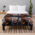Collage artwork of actor Jeffrey Dean Morgan on a plush blanket