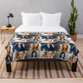 Dalida collage plush blanket featuring the iconic French singer