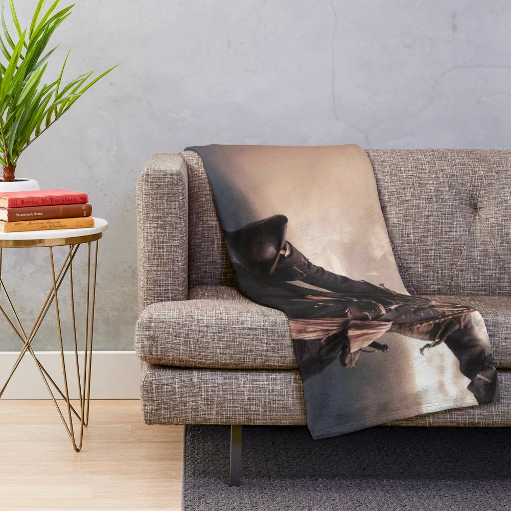 Johnny Depp portrait art plush blanket