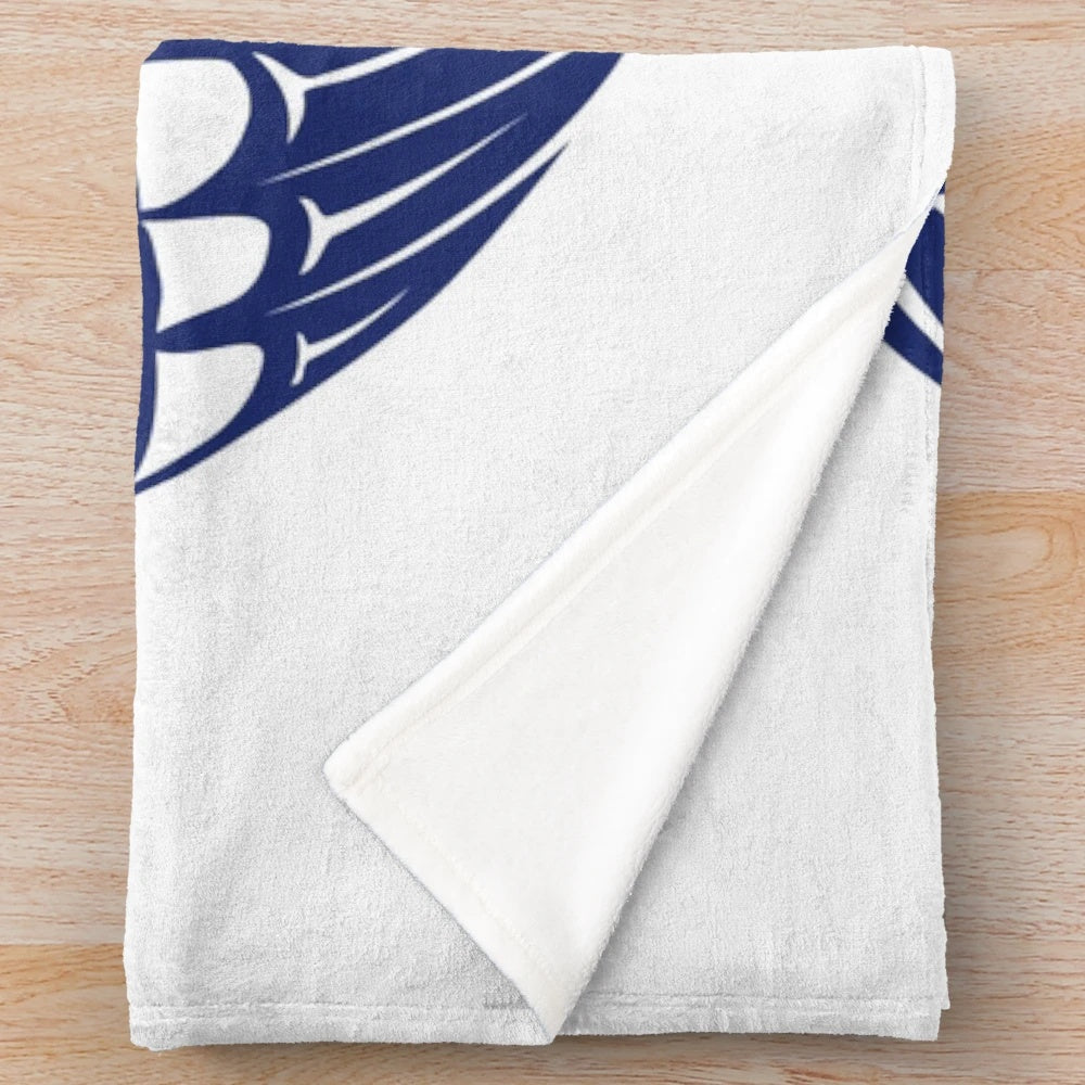 Artistic double raven circle plush blanket with Pacific Northwest cultural design