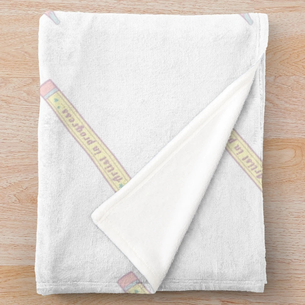 Artist in Progress Pencil Plush Blanket