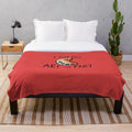 Plush blanket with 'I put the art in fart' design, featuring a fun artistic pun