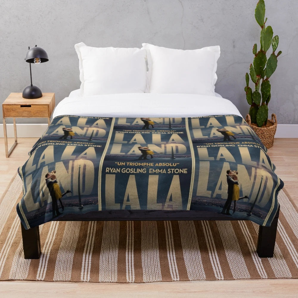 La La Island movie poster inspired plush blanket