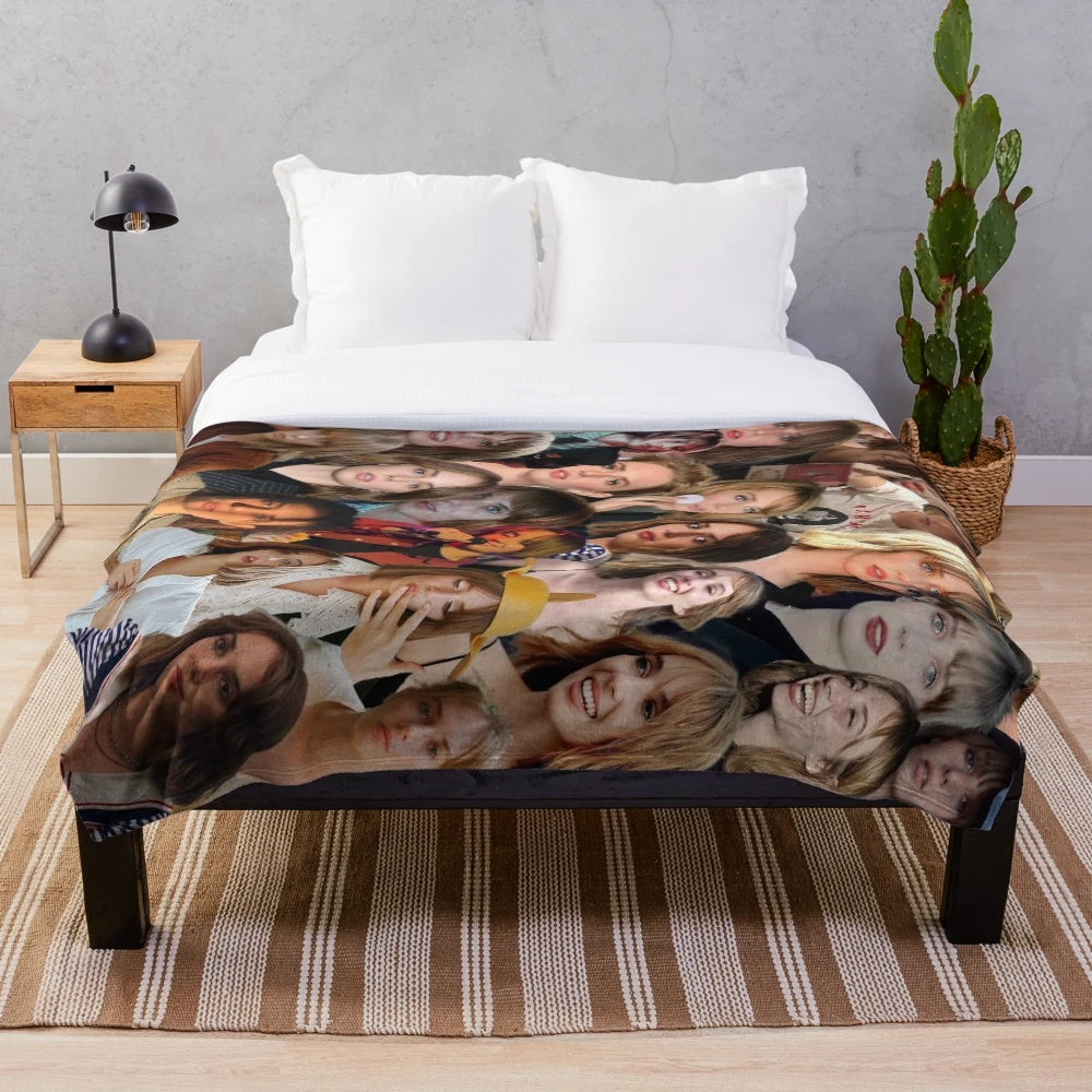 Maya Hawke Photo Collage Plush Blanket