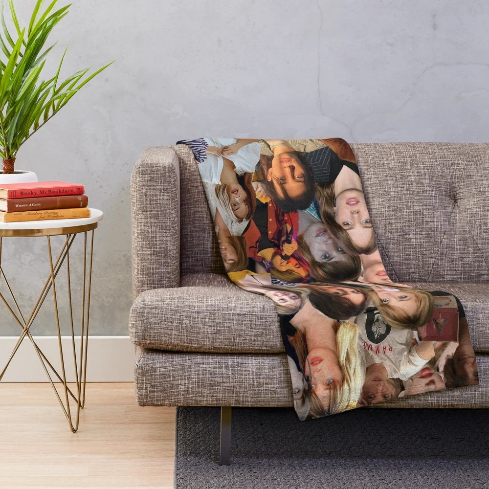 Maya Hawke Photo Collage Plush Blanket