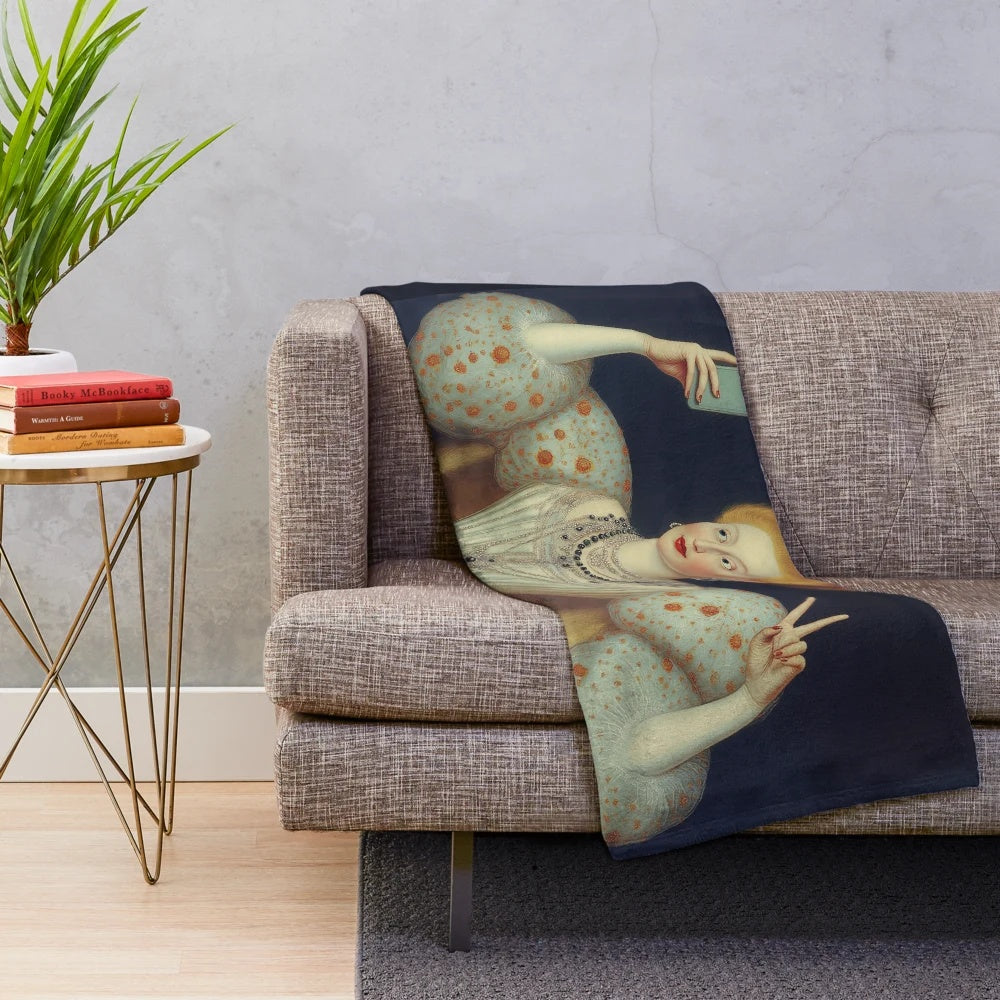 Queen Elizabeth I Selfie Parody Plush Blanket