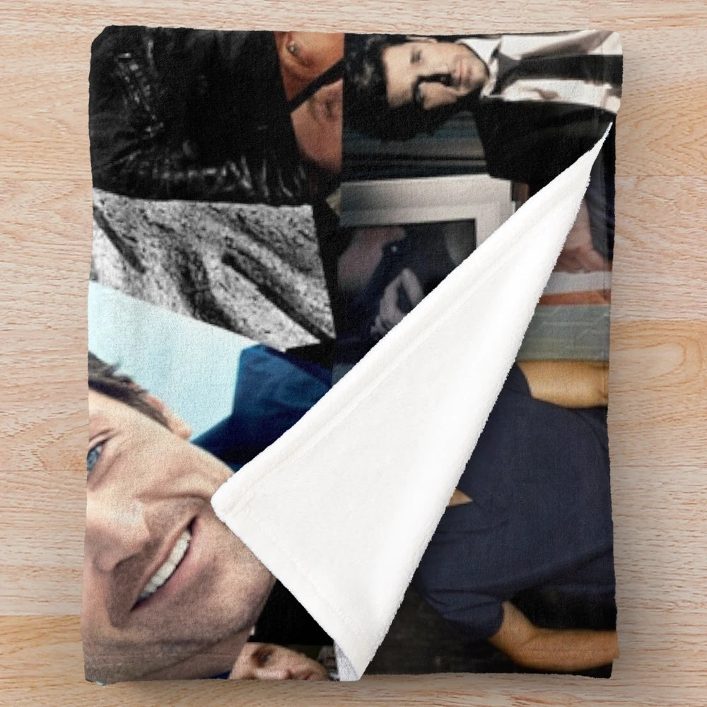 Abstract collage design featuring handsome actor Patrick Dempsey