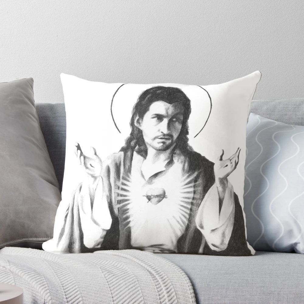 Artistic Pillow with Alex Turner Inspired by Jesus