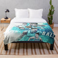 LaMelo Ball Inspired Plush Blanket with Basketball Player Art Design