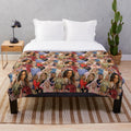 Plush blanket with Wendy Williams pop art style repeat pattern design