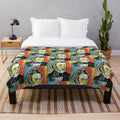 Franz Schubert Inspired Plush Blanket with Artistic Portrait