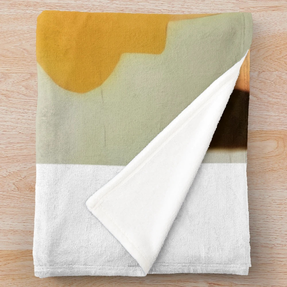 Cozy plush blanket featuring a cute girl painting in the style of renowned artist Yoshitomo Nara