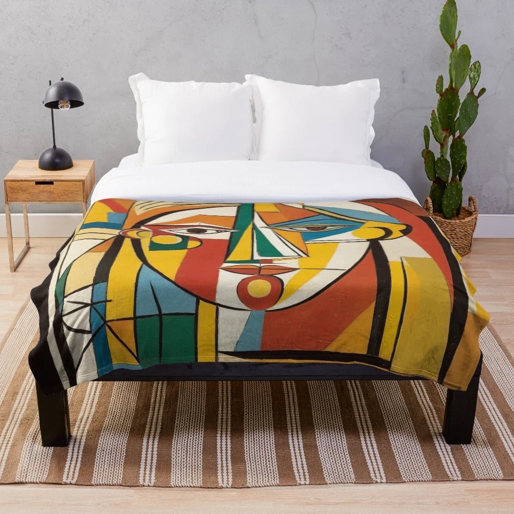 Fashionably Designed Plush Blanket with Artistic Patterns