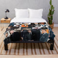 Taron Egerton abstract photocollage design on a plush blanket
