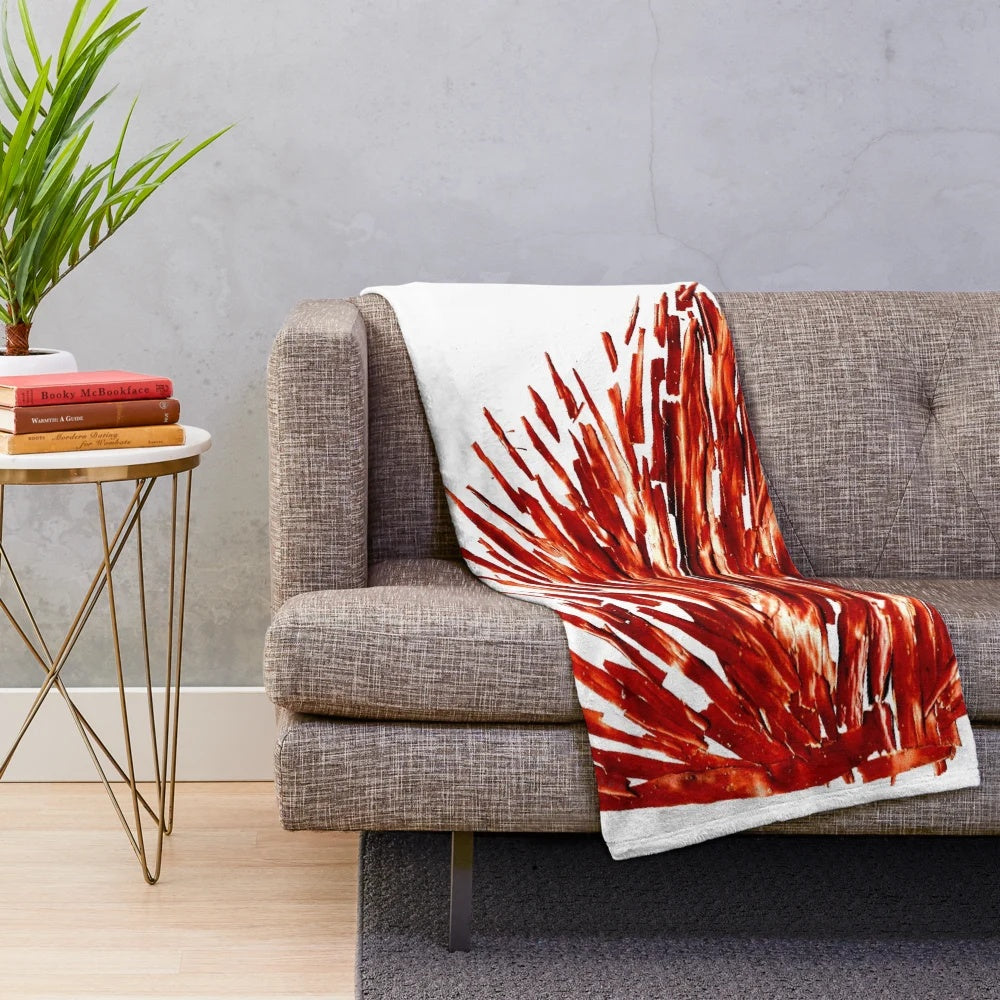 Asa Plush Blanket featuring an abstract, nature-inspired design