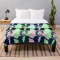 Millie Bobby Brown pop art inspired plush blanket with vibrant colors and modern design