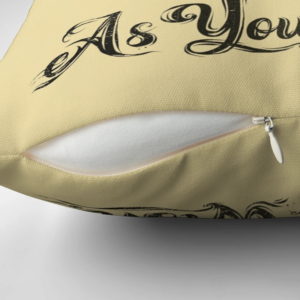 As You Wish Princess Bride Inspired Pillow with Dandelion Flowers