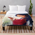 Ascendance of a Bookworm inspired plush blanket featuring the main character