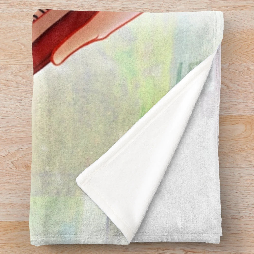 Ascendance of a Bookworm inspired plush blanket featuring the main character
