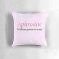 Asexual pride-themed Aphrodite pillow from Overly Sarcastic Productions