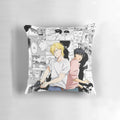 Ash and Eiji from the popular anime and manga series "Banana Fish" featured on a cozy decorative pillow.