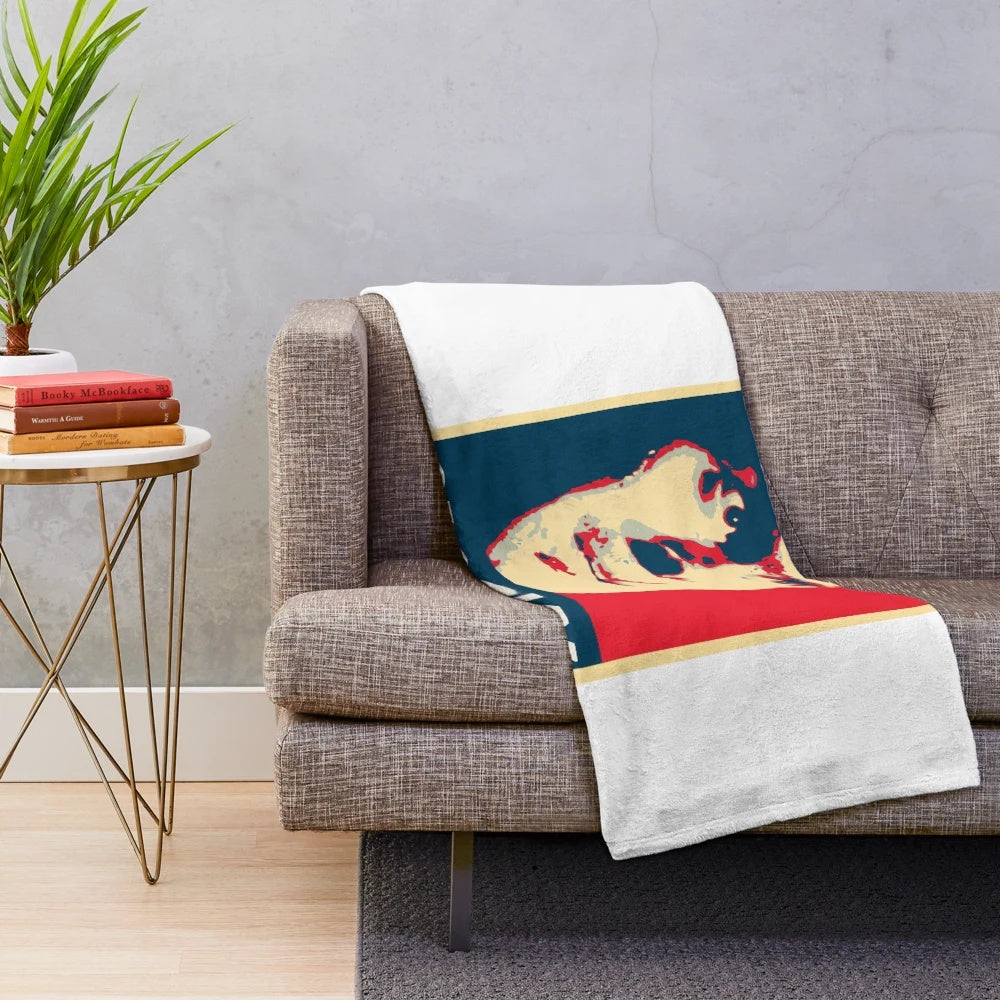 Ash Williams Groovy Plush Blanket inspired by the Evil Dead horror movie franchise