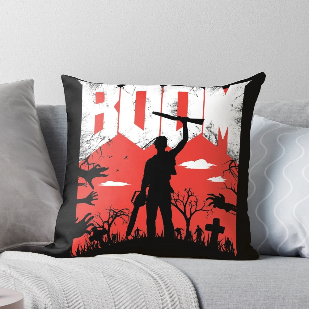 This is my Boomstick!" pillow featuring Ash from the Evil Dead/Army of Darkness franchise