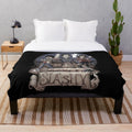 Ashy Slashy Inspired Plush Blanket with Evil Dead, Necronomicon, and Horror Movie Themes