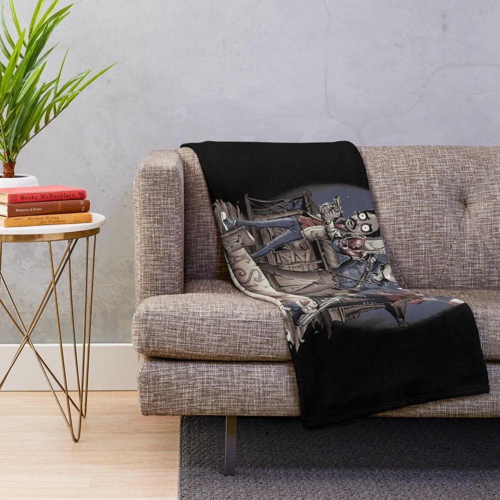 Ashy Slashy Inspired Plush Blanket with Evil Dead, Necronomicon, and Horror Movie Themes