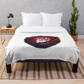 Asian trees pattern plush blanket for cozy home decor