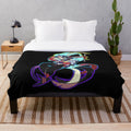 Asmodeus inspired plush blanket from Helluva Boss animated series