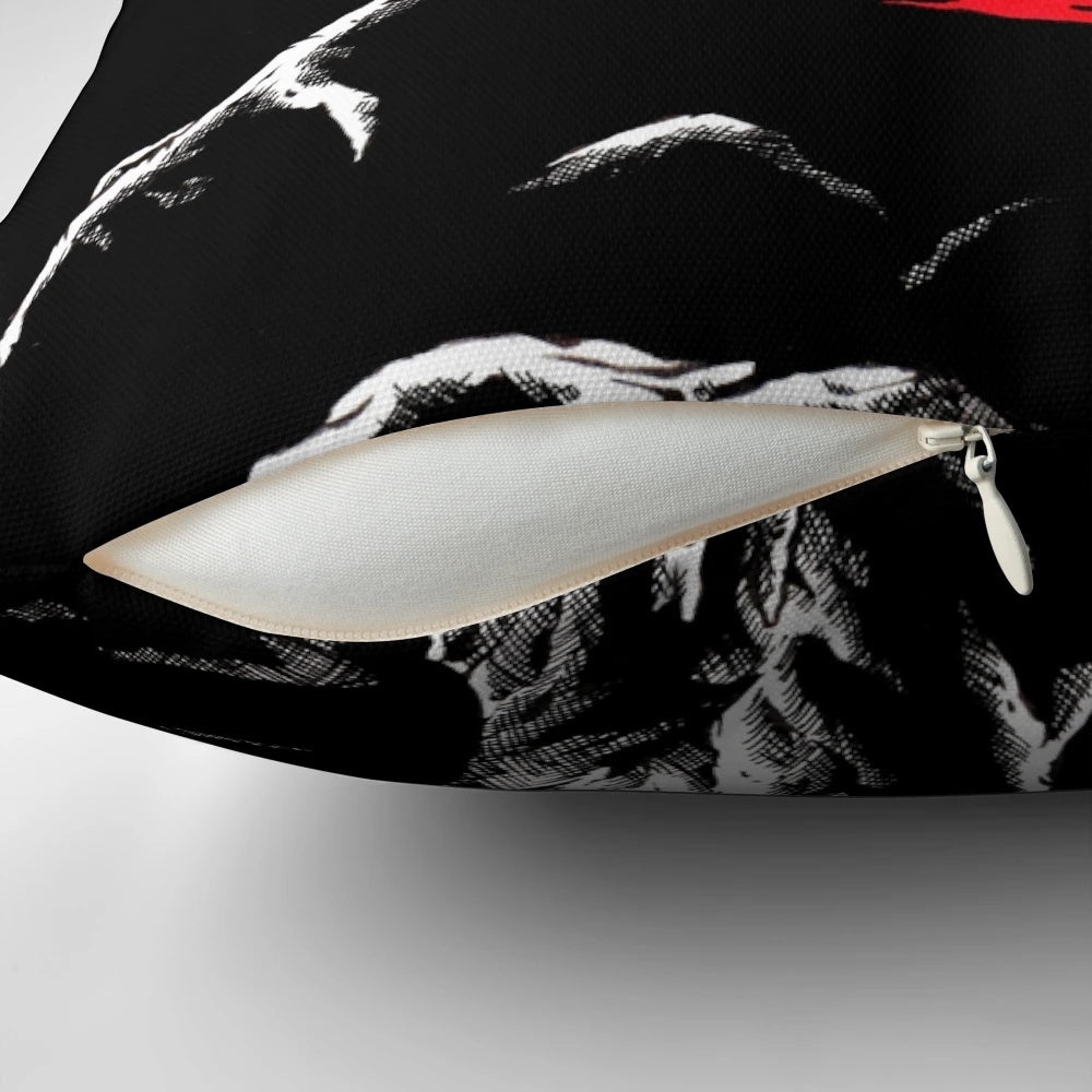 A Spooky Silent Hill Homecoming Inspired Pillow with Pyramid Head and Creepy Doll Motifs