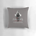 Assassin's Creed custom pillow featuring iconic characters and symbols from the popular video game franchise.