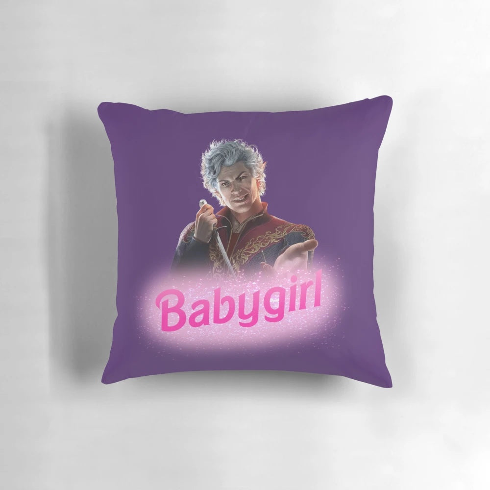 Astarion Ancunín Vampire Pillow - A decorative throw pillow inspired by the character Astarion from Baldur's Gate 3
