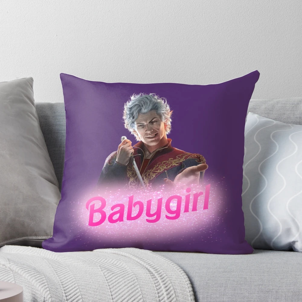 Astarion Ancunín Vampire Pillow - A decorative throw pillow inspired by the character Astarion from Baldur's Gate 3