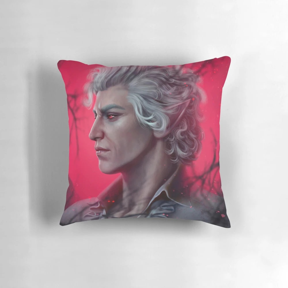 Astarion-Inspired Pillow, Baldur's Gate-themed Pillow with Vampire and Elf Design