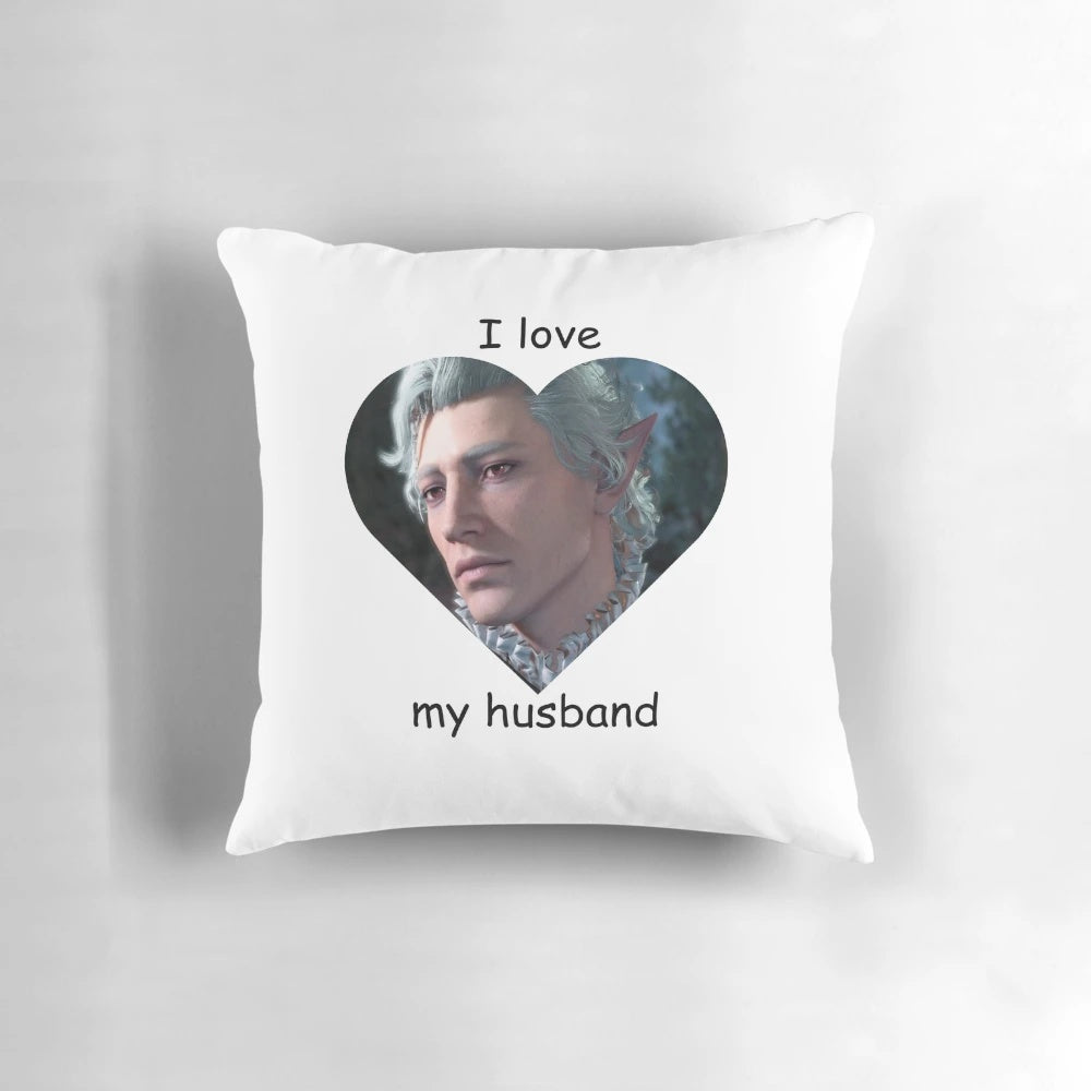 Soft, high-quality pillow featuring the character Astarion from the game Baldur's Gate 3