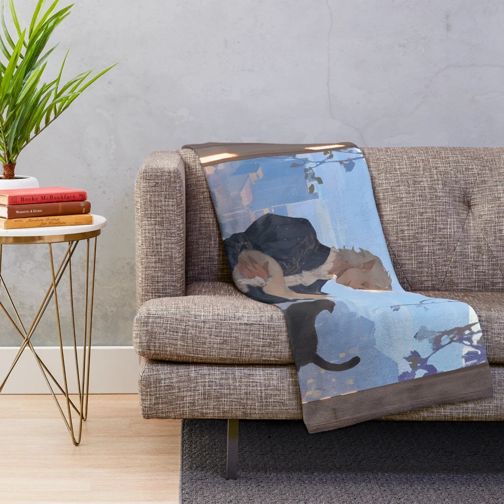 Astarion inspired plush blanket featuring the popular vampire character from Baldur's Gate 3