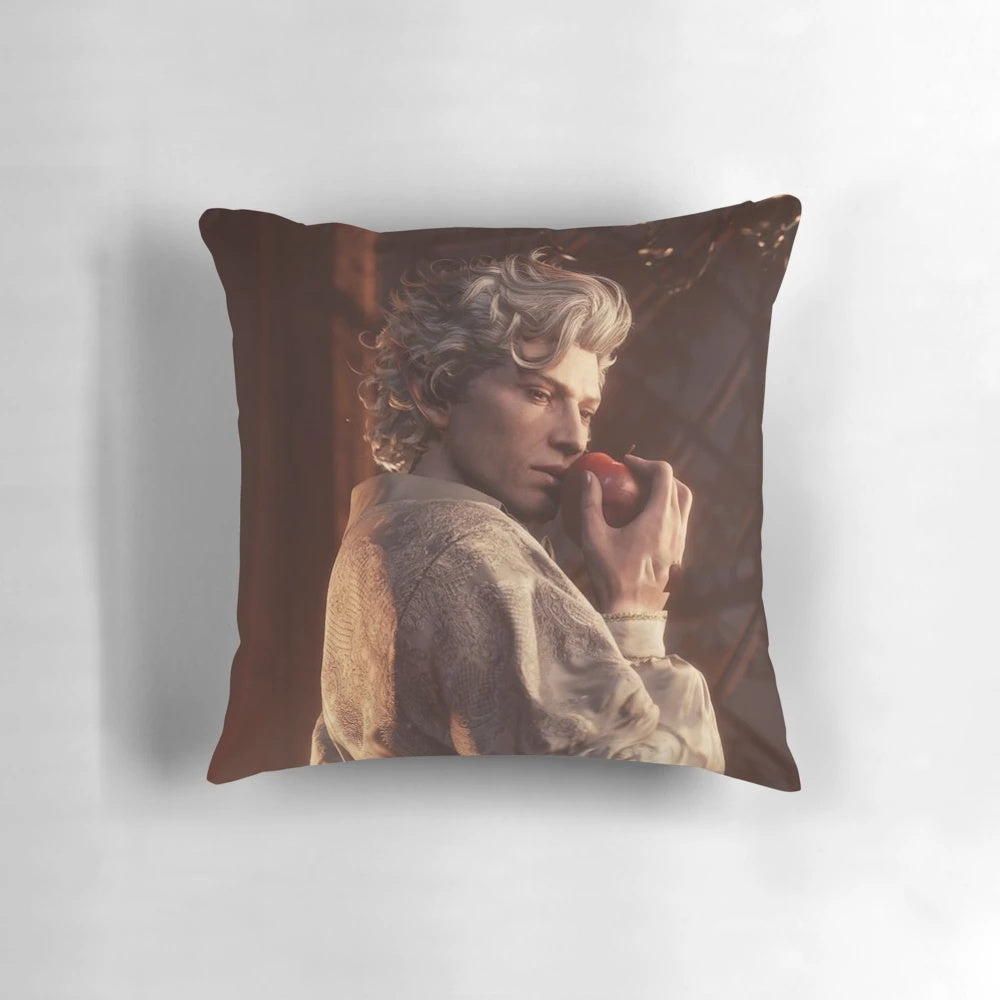 Astarion's Galactic Reverie: Redbubble Exclusive Collection Pillow with cosmic, celestial, and vampiric glam design
