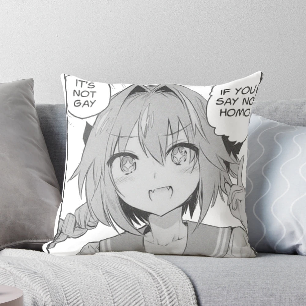 Astolfo-inspired decorative pillow, featuring the popular character from the Fate Grand Order anime series.
